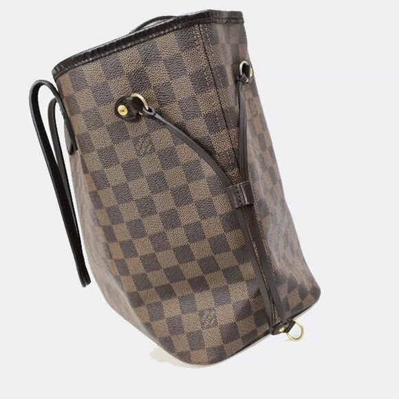 LOUIS VUITTON Neverfull MM Shoulder Tote Bag Damier Leather Brown - Picture 6 of 16